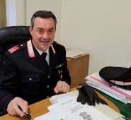 Gli auguri di Gianluca Quadrini al luogotenente Quirico per il pensionamento.